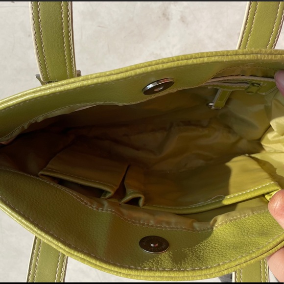 Vintage Y2k Lime Green Shoulder Bag - Picture 5 of 9